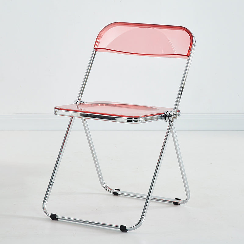 Chaise d'intérieur et d'extérieur moderne, chaise d'appoint en métal, pliable, à dossier ouvert, pour salle à manger