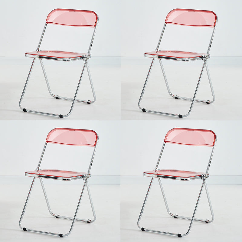 Chaise d'intérieur et d'extérieur moderne, chaise d'appoint en métal, pliable, à dossier ouvert, pour salle à manger