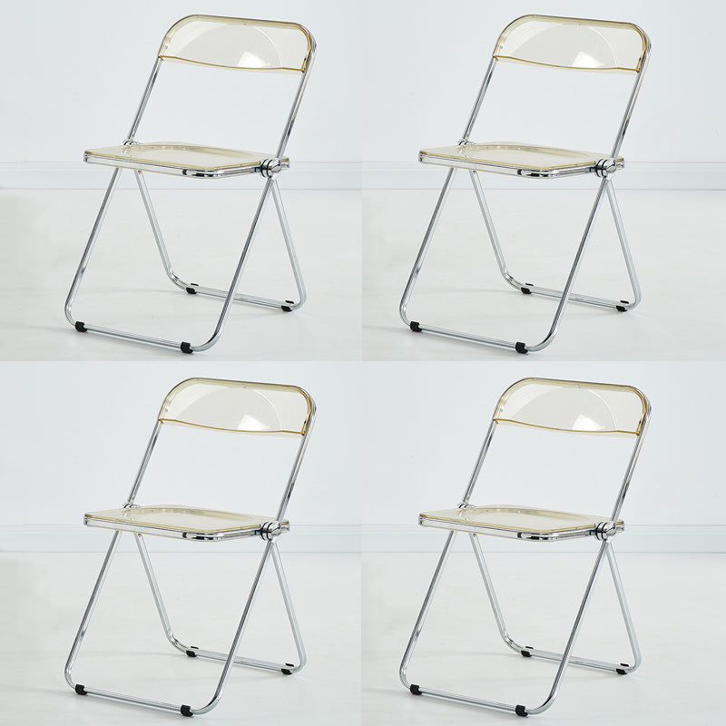 Chaise d'intérieur et d'extérieur moderne, chaise d'appoint en métal, pliable, à dossier ouvert, pour salle à manger