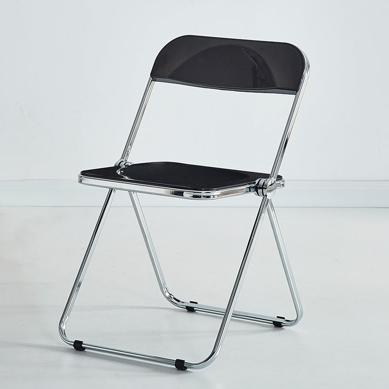 Chaise d'intérieur et d'extérieur moderne, chaise d'appoint en métal, pliable, à dossier ouvert, pour salle à manger