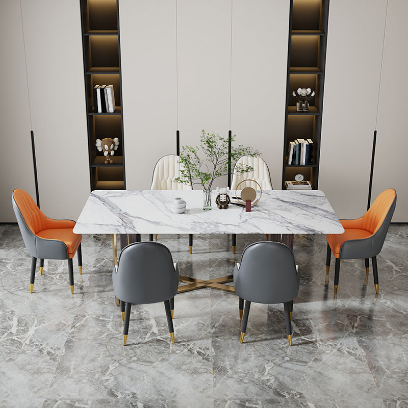 Chaises en métal de style scandinave, ensemble de chaises de cuisine et de salle à manger avec bras à dossier solide