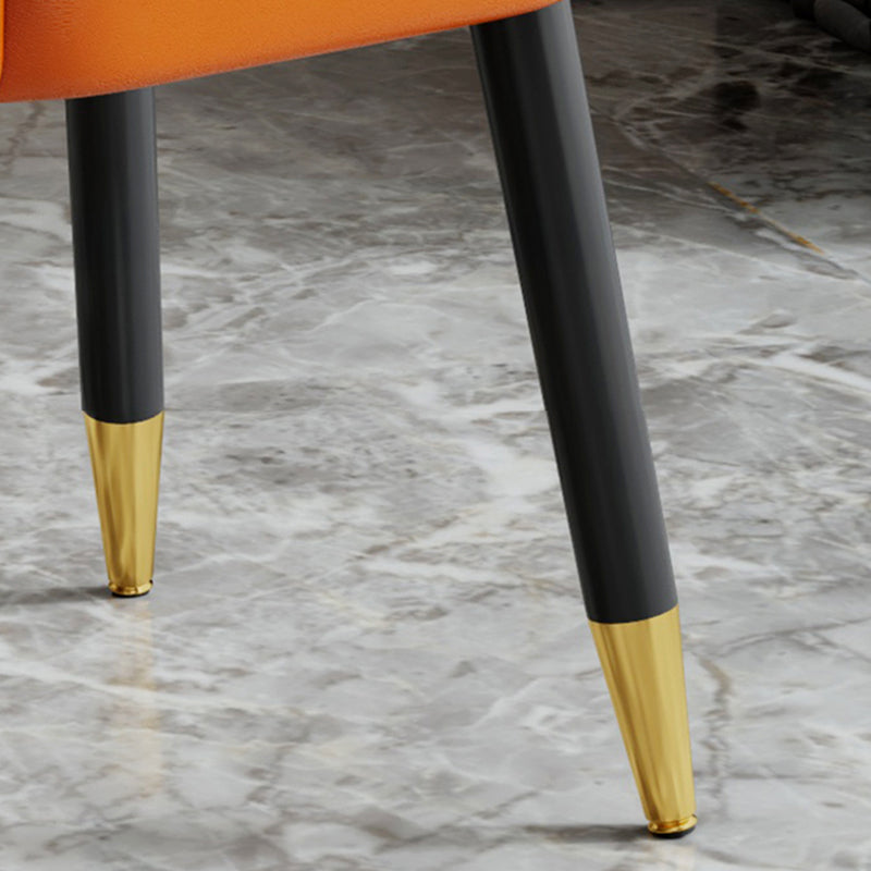 Chaises en métal de style scandinave, ensemble de chaises de cuisine et de salle à manger avec bras à dossier solide
