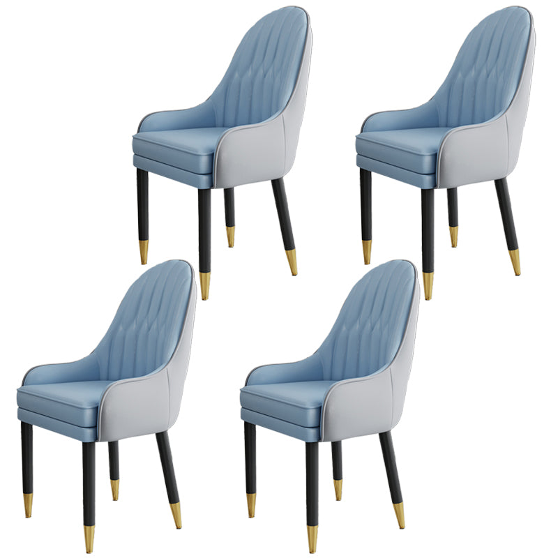 Chaises en métal de style scandinave, ensemble de chaises de cuisine et de salle à manger avec bras à dossier solide