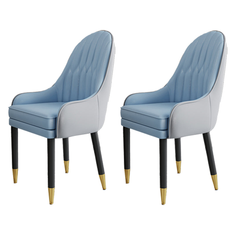 Chaises en métal de style scandinave, ensemble de chaises de cuisine et de salle à manger avec bras à dossier solide