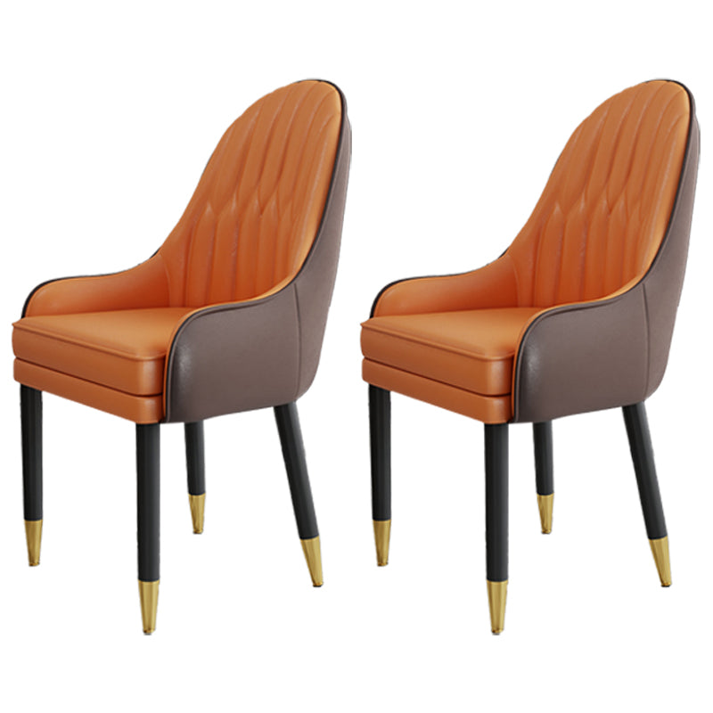 Chaises en métal de style scandinave, ensemble de chaises de cuisine et de salle à manger avec bras à dossier solide