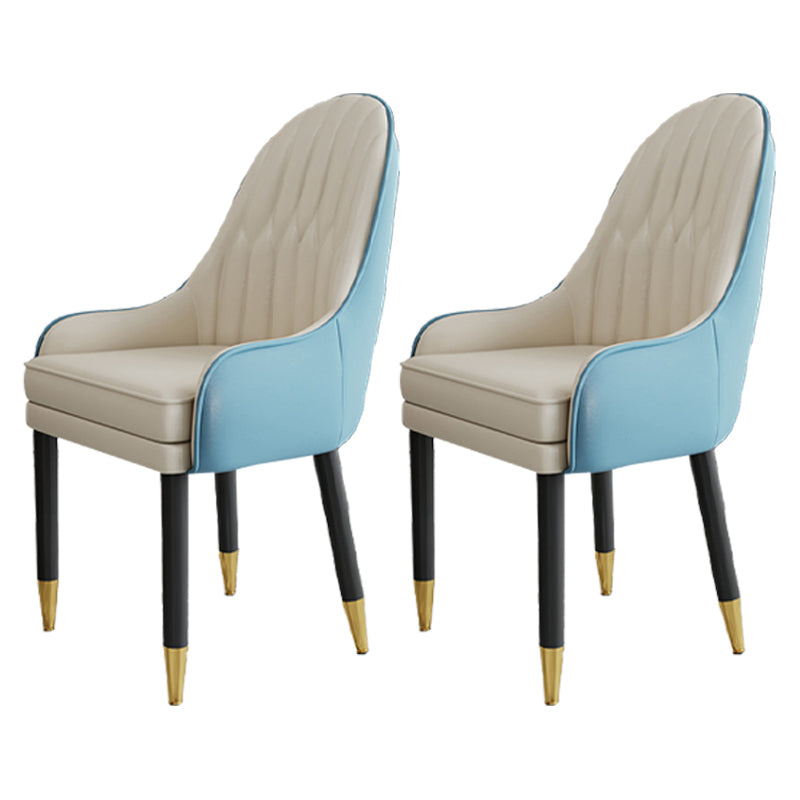 Chaises en métal de style scandinave, ensemble de chaises de cuisine et de salle à manger avec bras à dossier solide