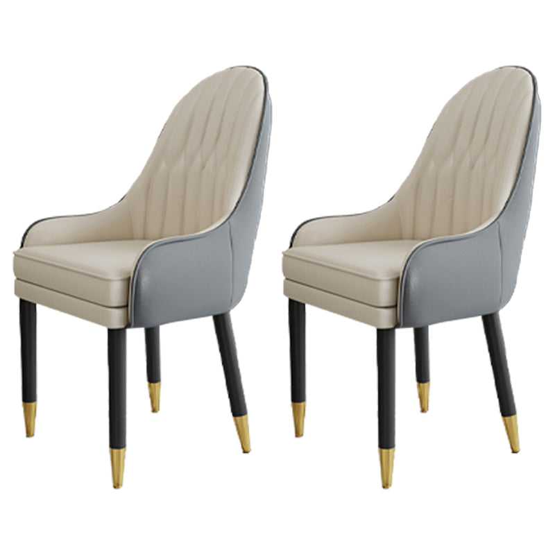 Chaises en métal de style scandinave, ensemble de chaises de cuisine et de salle à manger avec bras à dossier solide