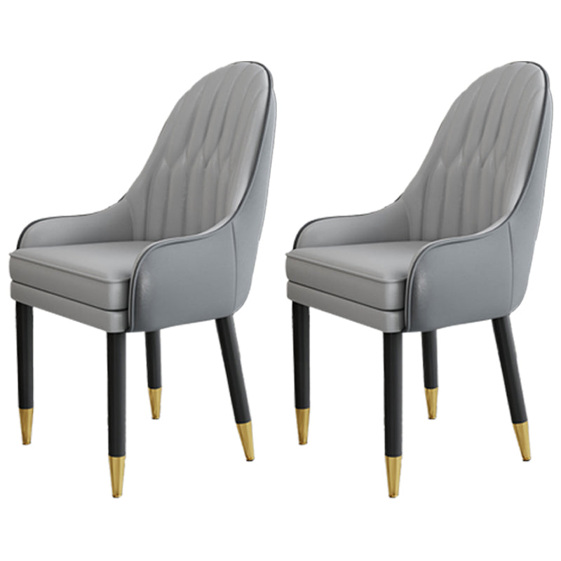 Chaises en métal de style scandinave, ensemble de chaises de cuisine et de salle à manger avec bras à dossier solide