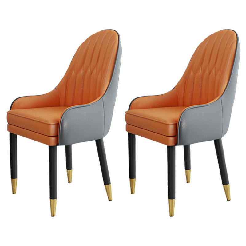 Chaises en métal de style scandinave, ensemble de chaises de cuisine et de salle à manger avec bras à dossier solide