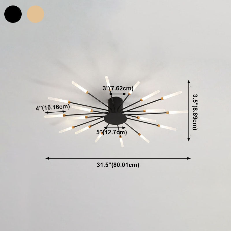 Simplicity Flush Mount Light Sputnik LED Ceiling Light Fixtures for Living Room