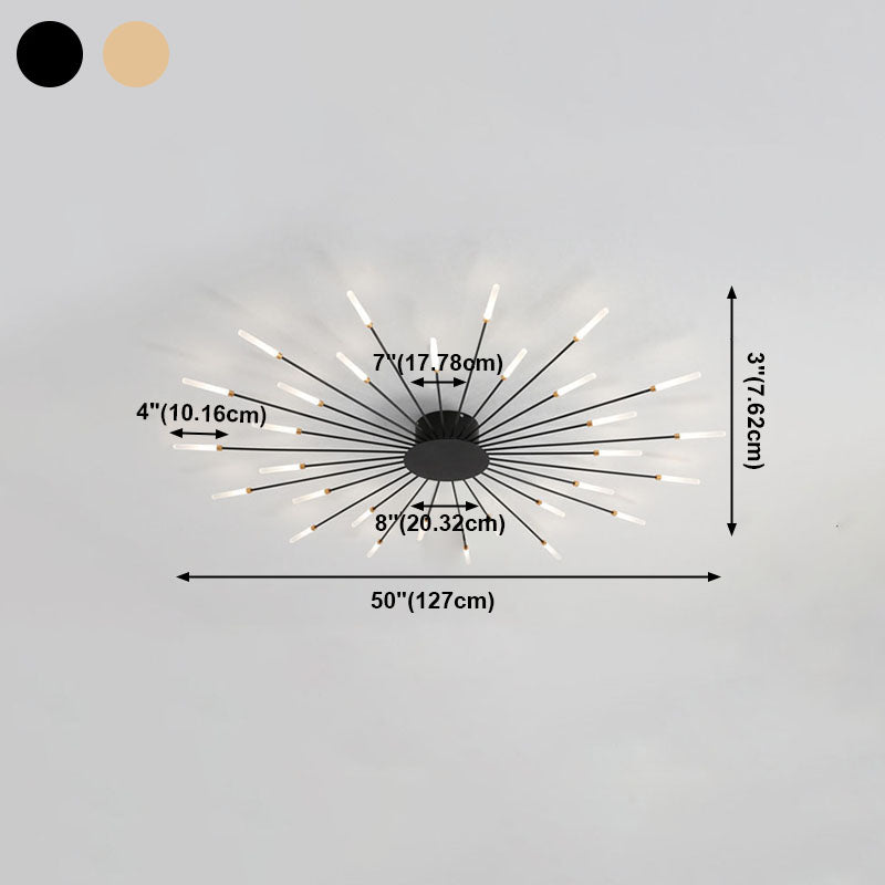 Simplicity Flush Mount Light Sputnik LED Ceiling Light Fixtures for Living Room