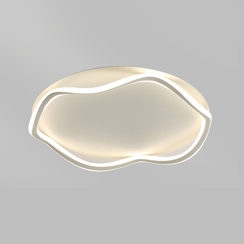 Lámpara de techo con diseño de línea sencilla y luz LED empotrada para sala de estar