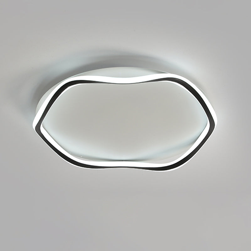 Lámpara de techo con diseño de línea sencilla y luz LED empotrada para sala de estar
