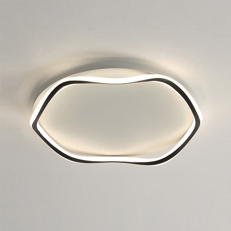 Lámpara de techo con diseño de línea sencilla y luz LED empotrada para sala de estar