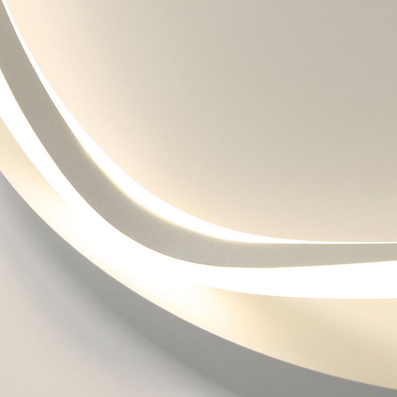 Lámpara de techo con diseño de línea sencilla y luz LED empotrada para sala de estar