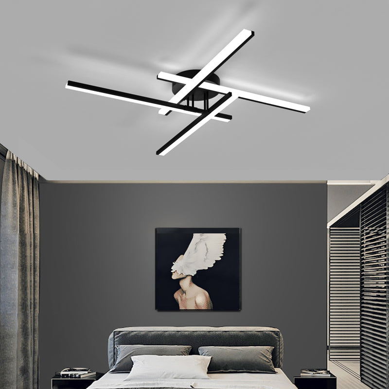 Black Radiation Ceiling Light Fixtures Modern Flush Mount Light for Living Room