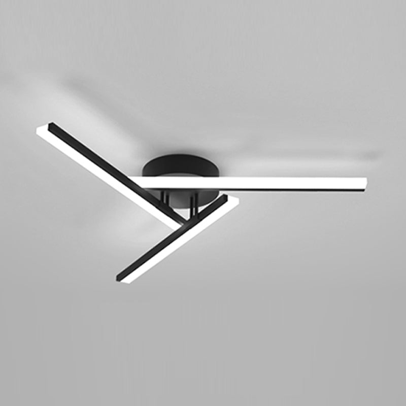 Black Radiation Ceiling Light Fixtures Modern Flush Mount Light for Living Room