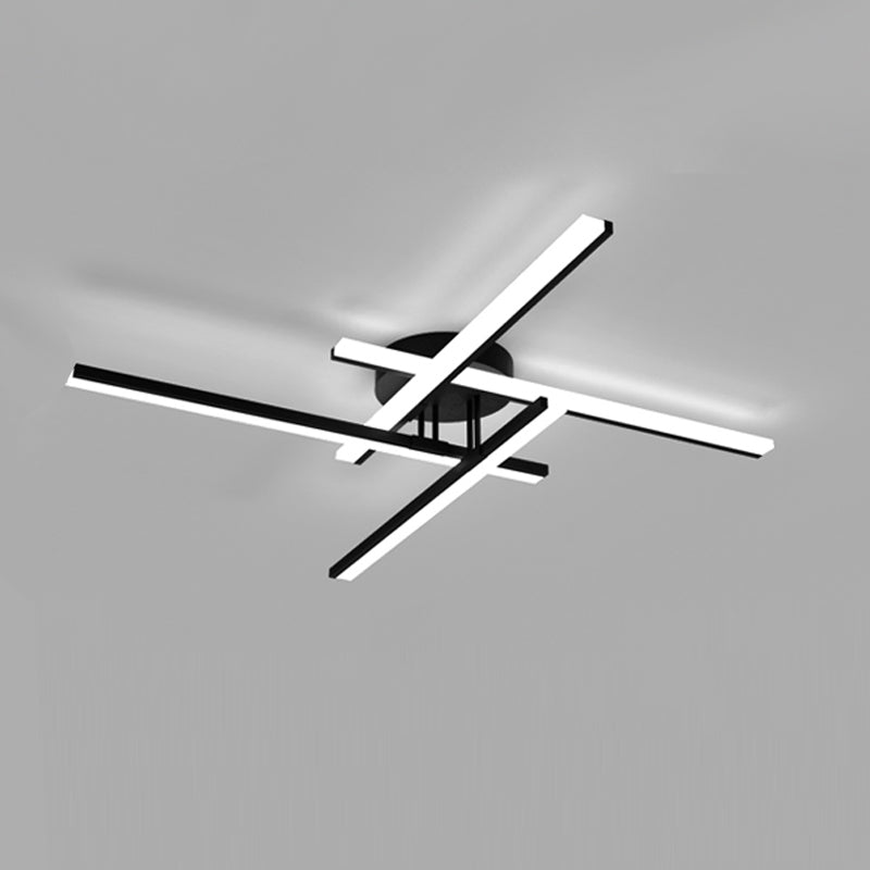 Black Radiation Ceiling Light Fixtures Modern Flush Mount Light for Living Room