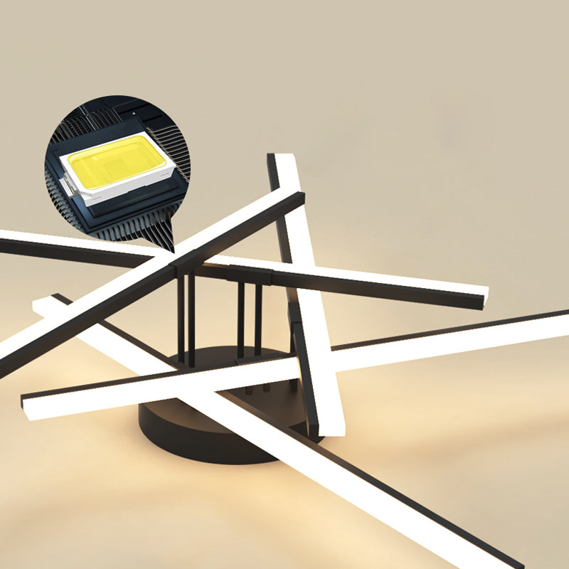 Black Radiation Ceiling Light Fixtures Modern Flush Mount Light for Living Room