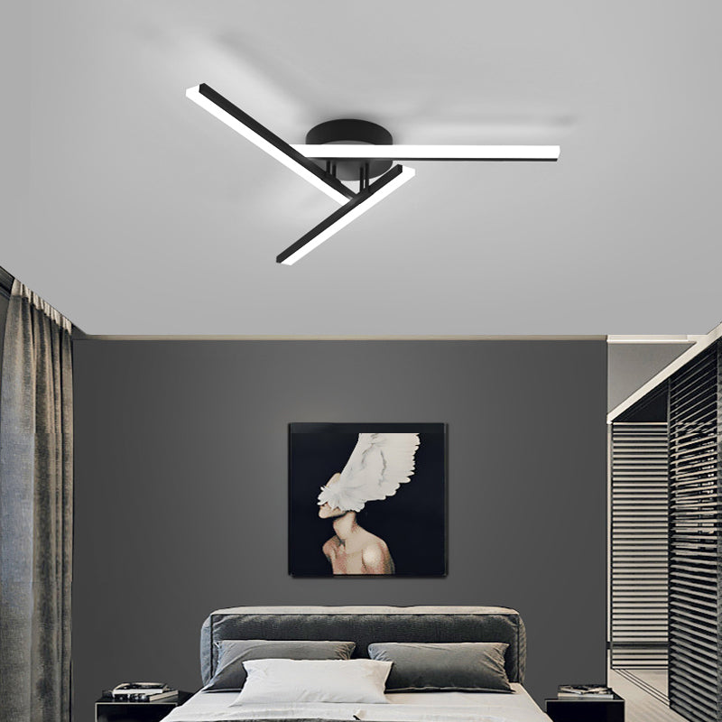 Black Radiation Ceiling Light Fixtures Modern Flush Mount Light for Living Room