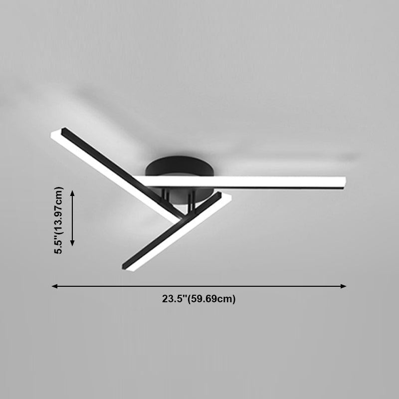 Black Radiation Ceiling Light Fixtures Modern Flush Mount Light for Living Room
