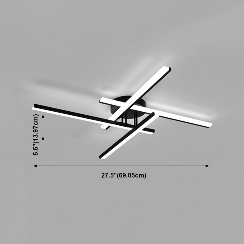 Black Radiation Ceiling Light Fixtures Modern Flush Mount Light for Living Room