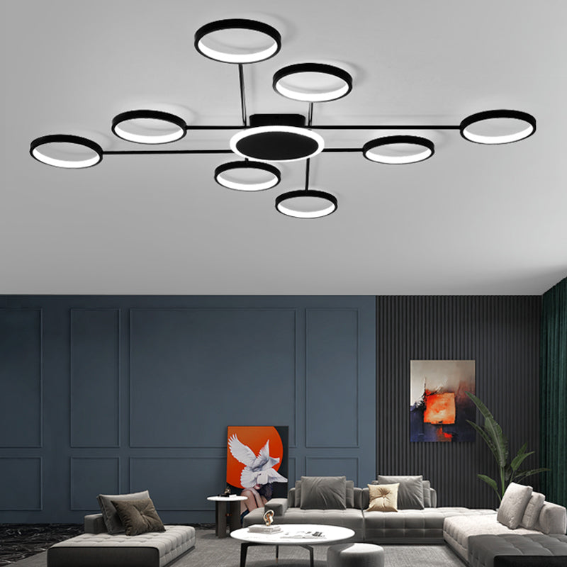 Geometry LED Flush Mount Light Contemporary Ceiling Light for Living Room