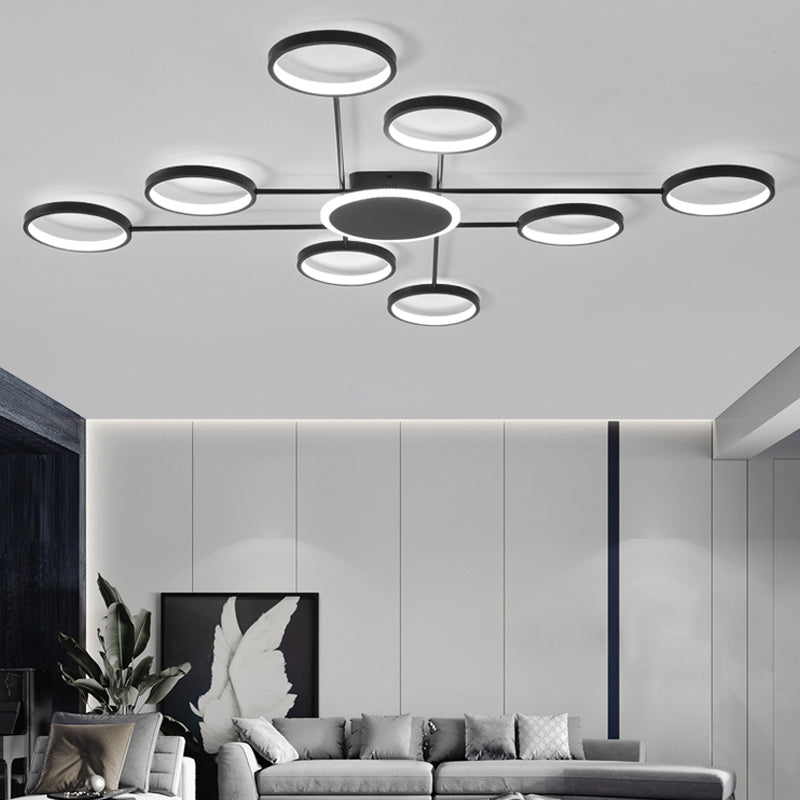 Geometry LED Flush Mount Light Contemporary Ceiling Light for Living Room