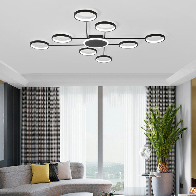 Geometry LED Flush Mount Light Contemporary Ceiling Light for Living Room