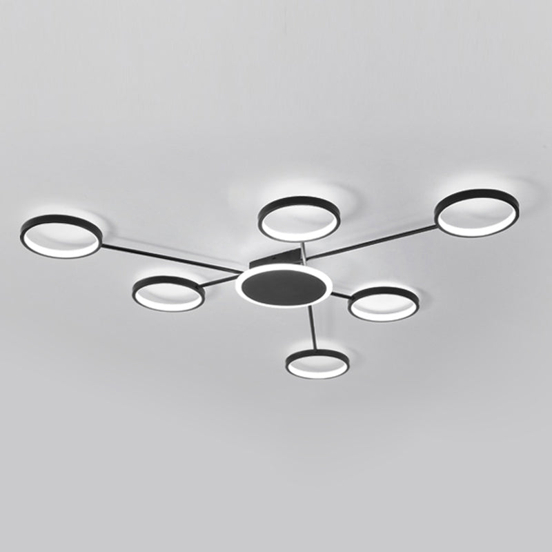 Geometry LED Flush Mount Light Contemporary Ceiling Light for Living Room