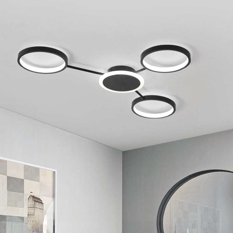 Geometry LED Flush Mount Light Contemporary Ceiling Light for Living Room