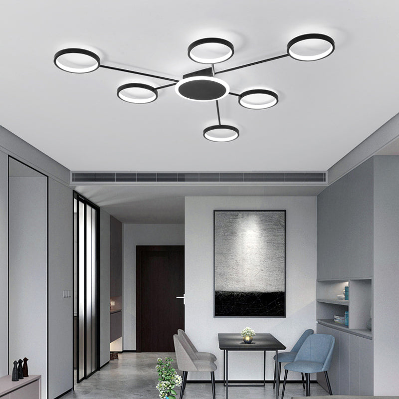 Geometry LED Flush Mount Light Contemporary Ceiling Light for Living Room