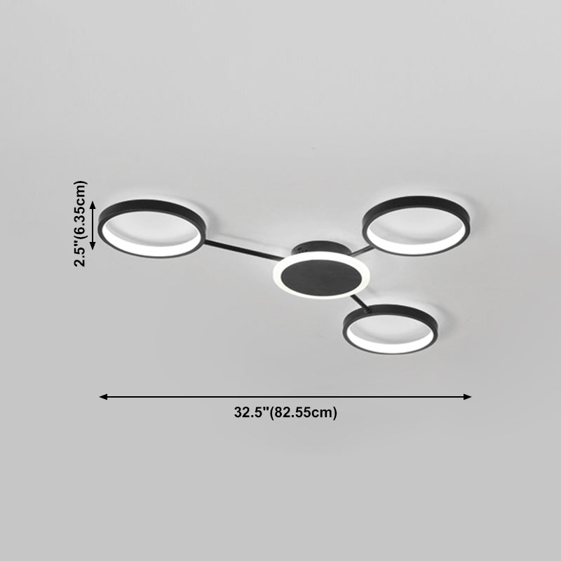 Geometry LED Flush Mount Light Contemporary Ceiling Light for Living Room