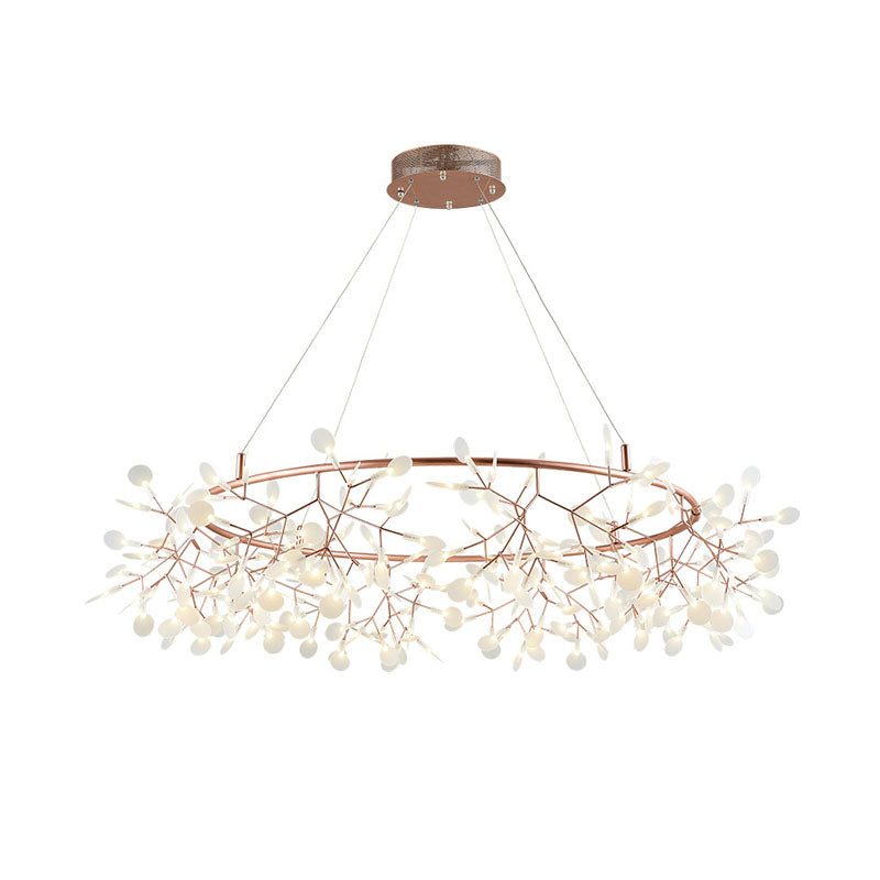 Glowworm Chandelier Light Fixtures Modern Multi-Head Hanging Pendant Lights with Acrylic Shade