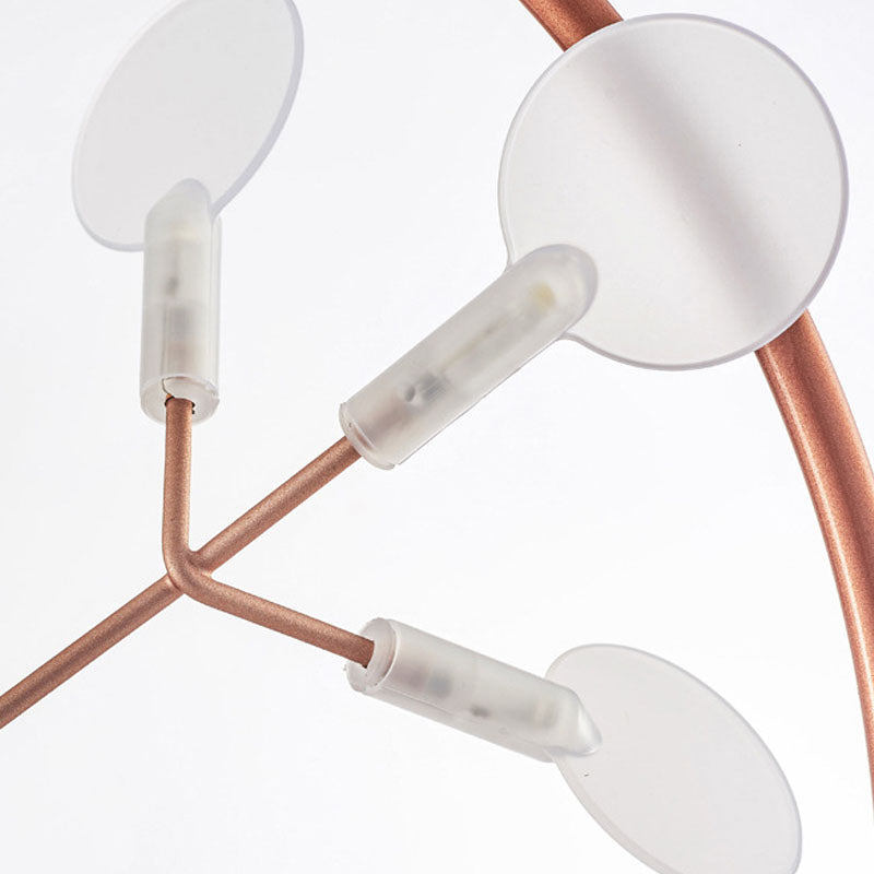 Glowworm Chandelier Light Fixtures Modern Multi-Head Hanging Pendant Lights with Acrylic Shade