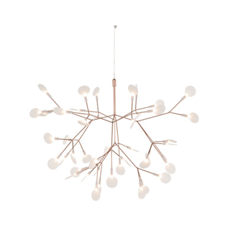 Glowworm Suspended Lighting Fixture Modern Multi-Head Hanging Pendant Lights with Acrylic Shade