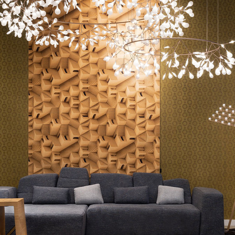 Glowworm Suspended Lighting Fixture Modern Multi-Head Hanging Pendant Lights with Acrylic Shade