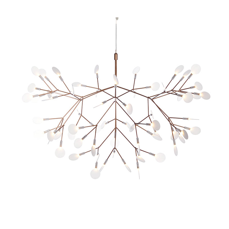 Glowworm Suspended Lighting Fixture Modern Multi-Head Hanging Pendant Lights with Acrylic Shade