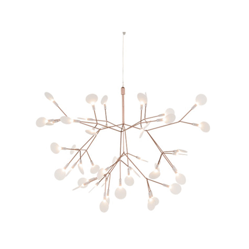 Glowworm Suspended Lighting Fixture Modern Multi-Head Hanging Pendant Lights with Acrylic Shade