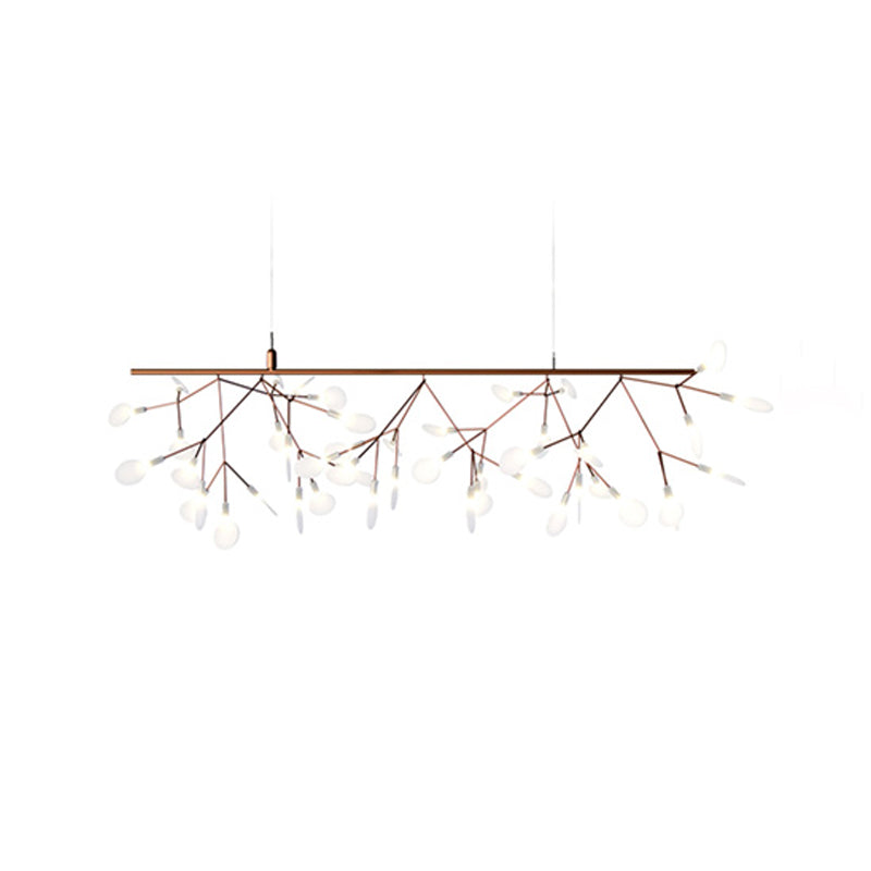 Glowworm Suspended Lighting Fixture Modern Multi-Head Hanging Pendant Lights with Acrylic Shade