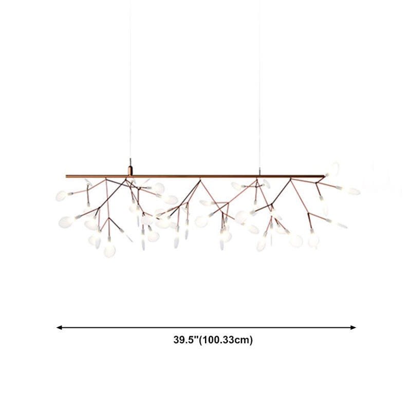 Glowworm Suspended Lighting Fixture Modern Multi-Head Hanging Pendant Lights with Acrylic Shade