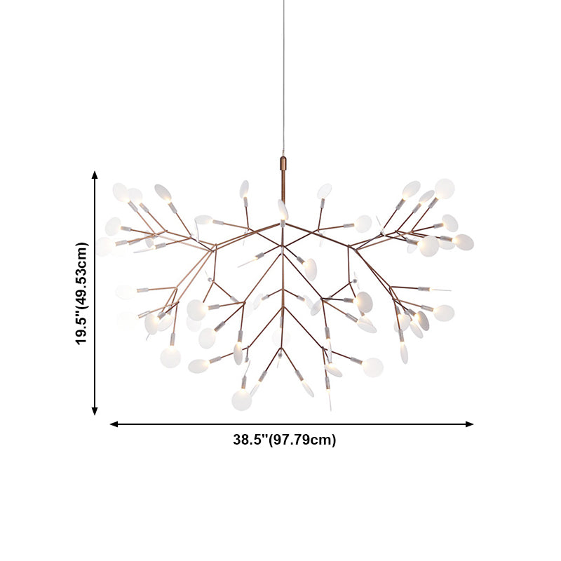 Glowworm Suspended Lighting Fixture Modern Multi-Head Hanging Pendant Lights with Acrylic Shade