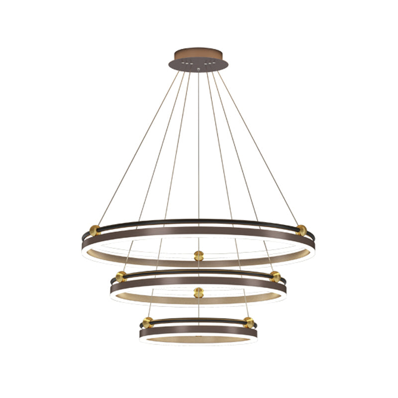 Modern Aluminum Chandelier Multi-Layer LED Chandelier Pendant Lamps for Living Room