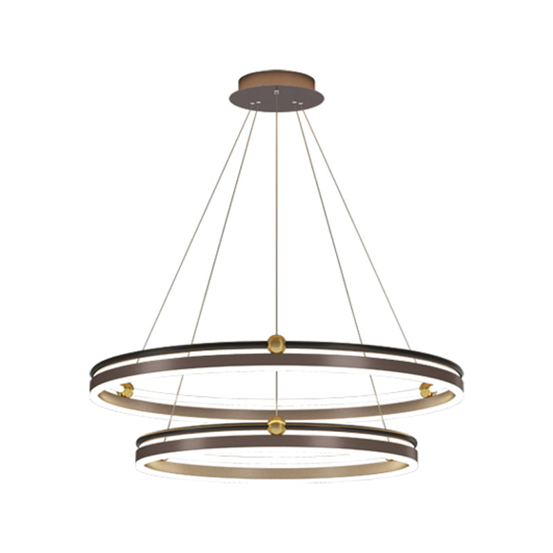 Modern Aluminum Chandelier Multi-Layer LED Chandelier Pendant Lamps for Living Room