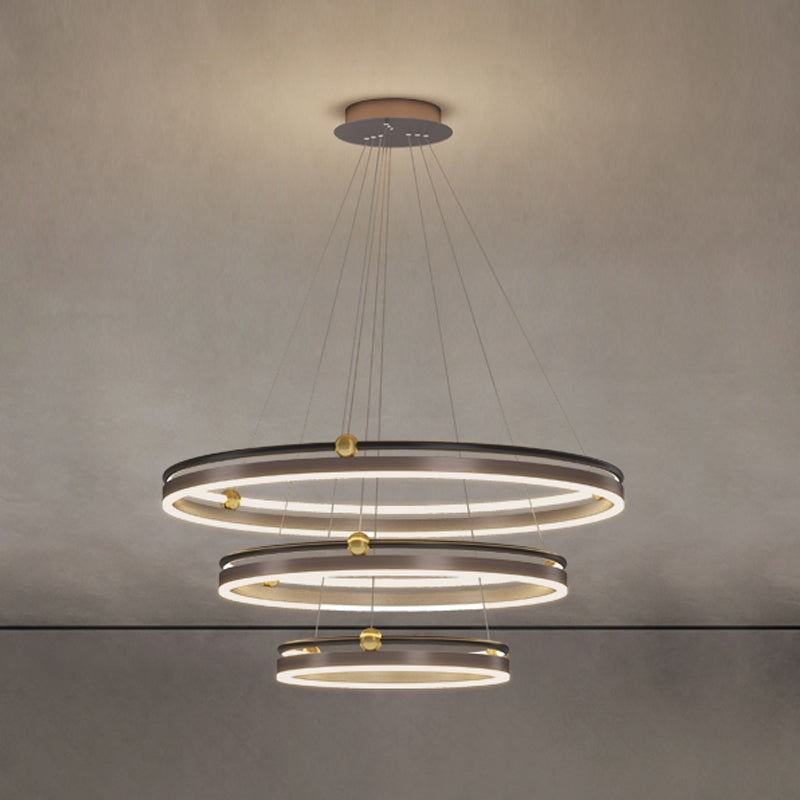 Modern Aluminum Chandelier Multi-Layer LED Chandelier Pendant Lamps for Living Room