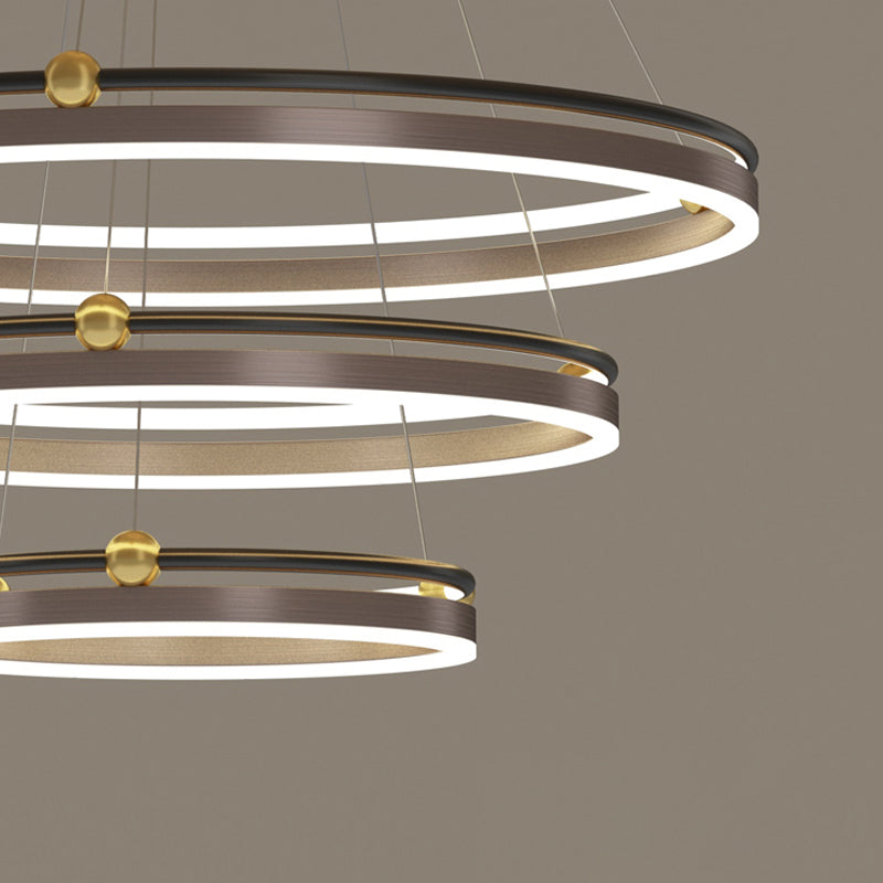 Modern Aluminum Chandelier Multi-Layer LED Chandelier Pendant Lamps for Living Room