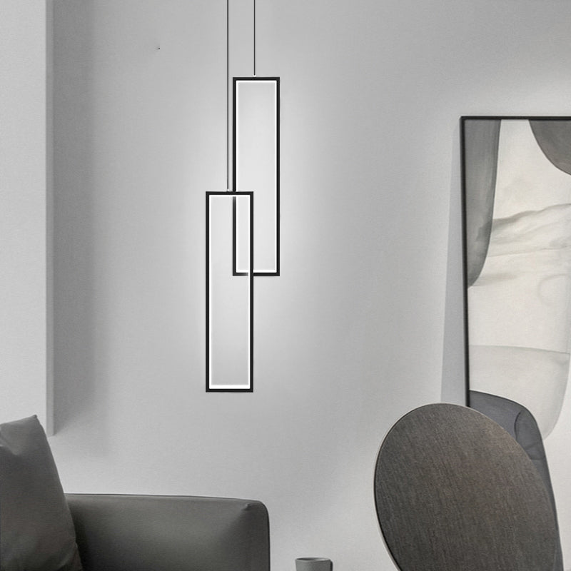 Rechthoek hanglampje acryl schaduw moderne hanglampen voor woonkamer