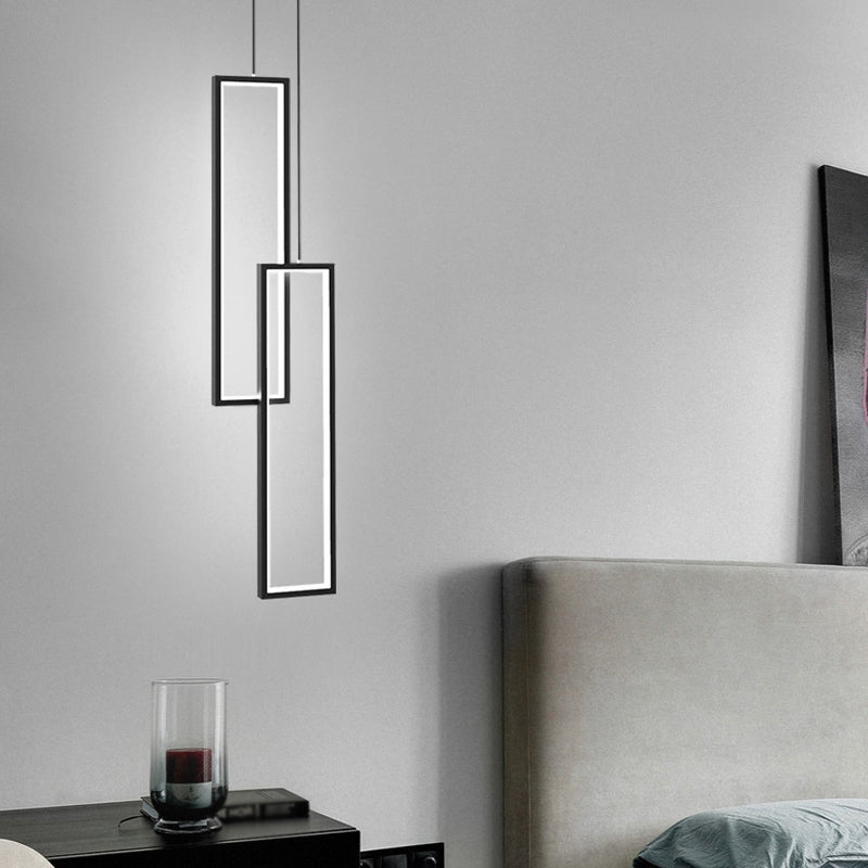 Rechthoek hanglampje acryl schaduw moderne hanglampen voor woonkamer