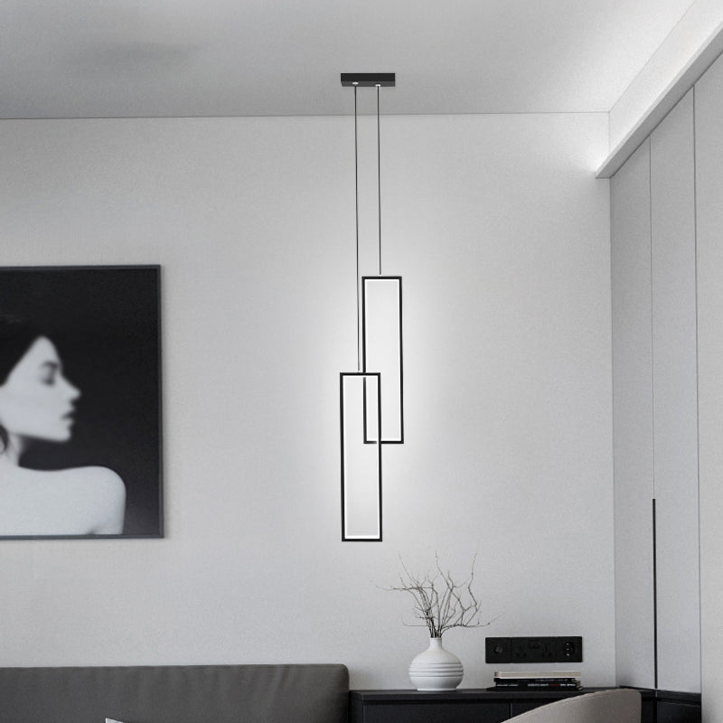 Rechthoek hanglampje acryl schaduw moderne hanglampen voor woonkamer