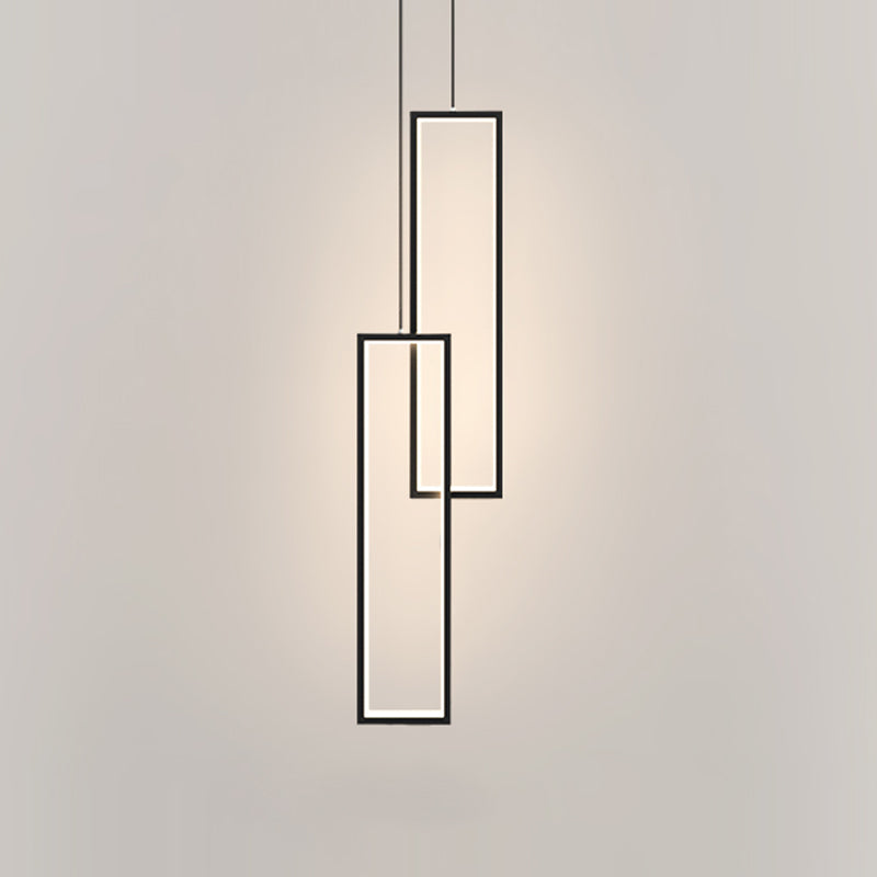 Rechthoek hanglampje acryl schaduw moderne hanglampen voor woonkamer